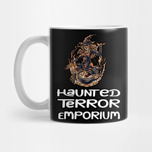 Halloween Zombie Witch Cauldron Haunted Terror Emporium Apparel Mug